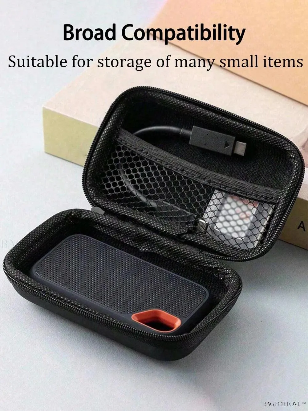 BagForLove - Embroidered Towel Data Cable Organizer for Women