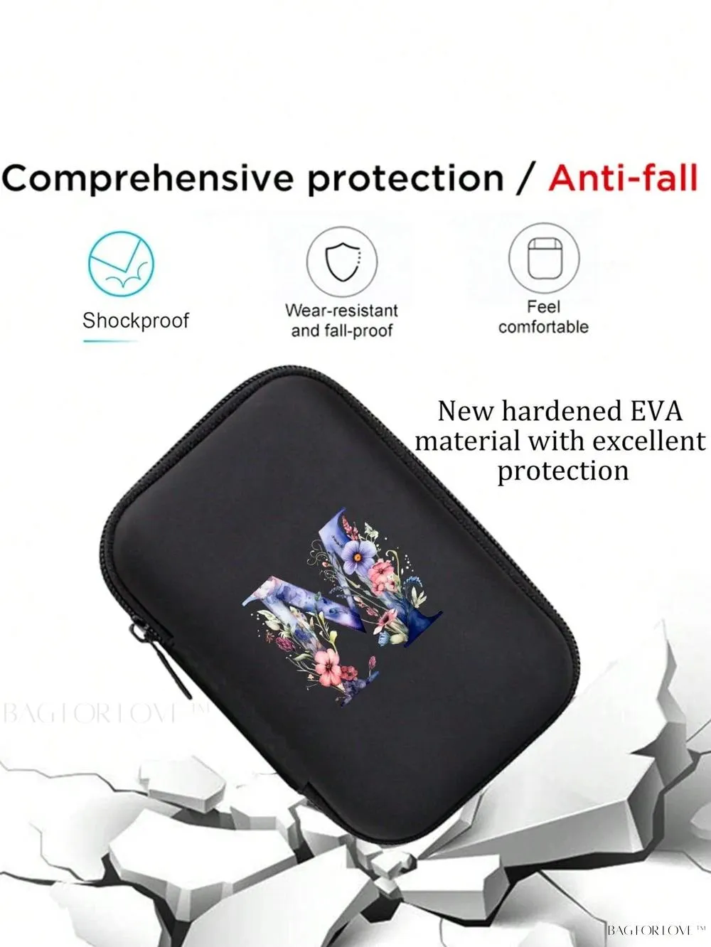 BagForLove - Embroidered Towel Data Cable Organizer for Women