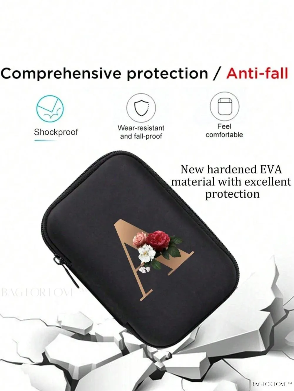 BagForLove - Embroidered Towel Data Cable Organizer for Women