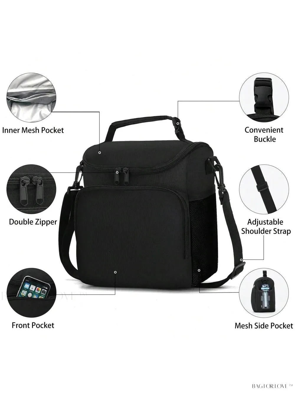 BagForLove - Insulated Cooler Bag with Adjustable Strap for Adults