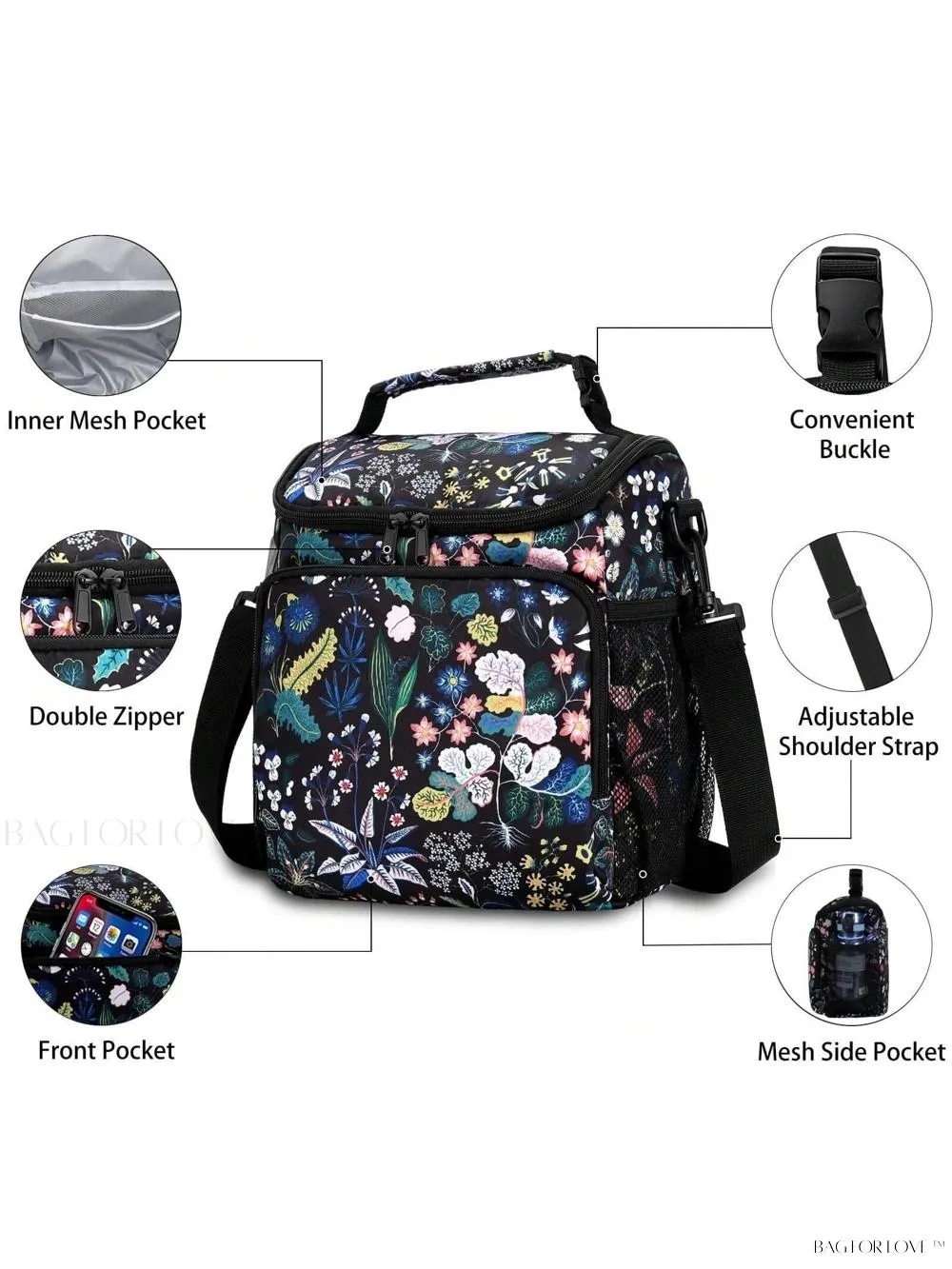 BagForLove - Insulated Cooler Bag with Adjustable Strap for Adults