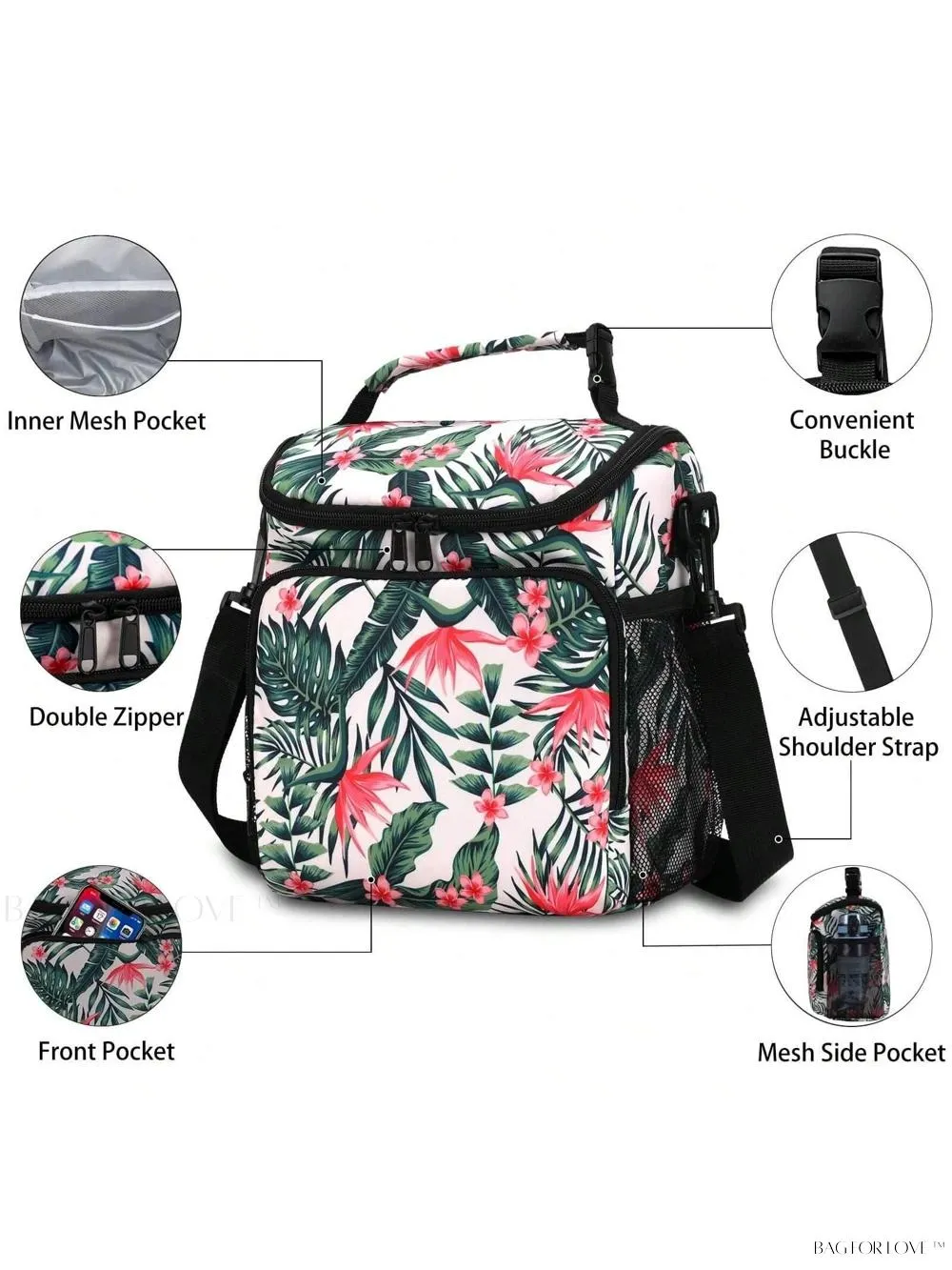 BagForLove - Insulated Cooler Bag with Adjustable Strap for Adults