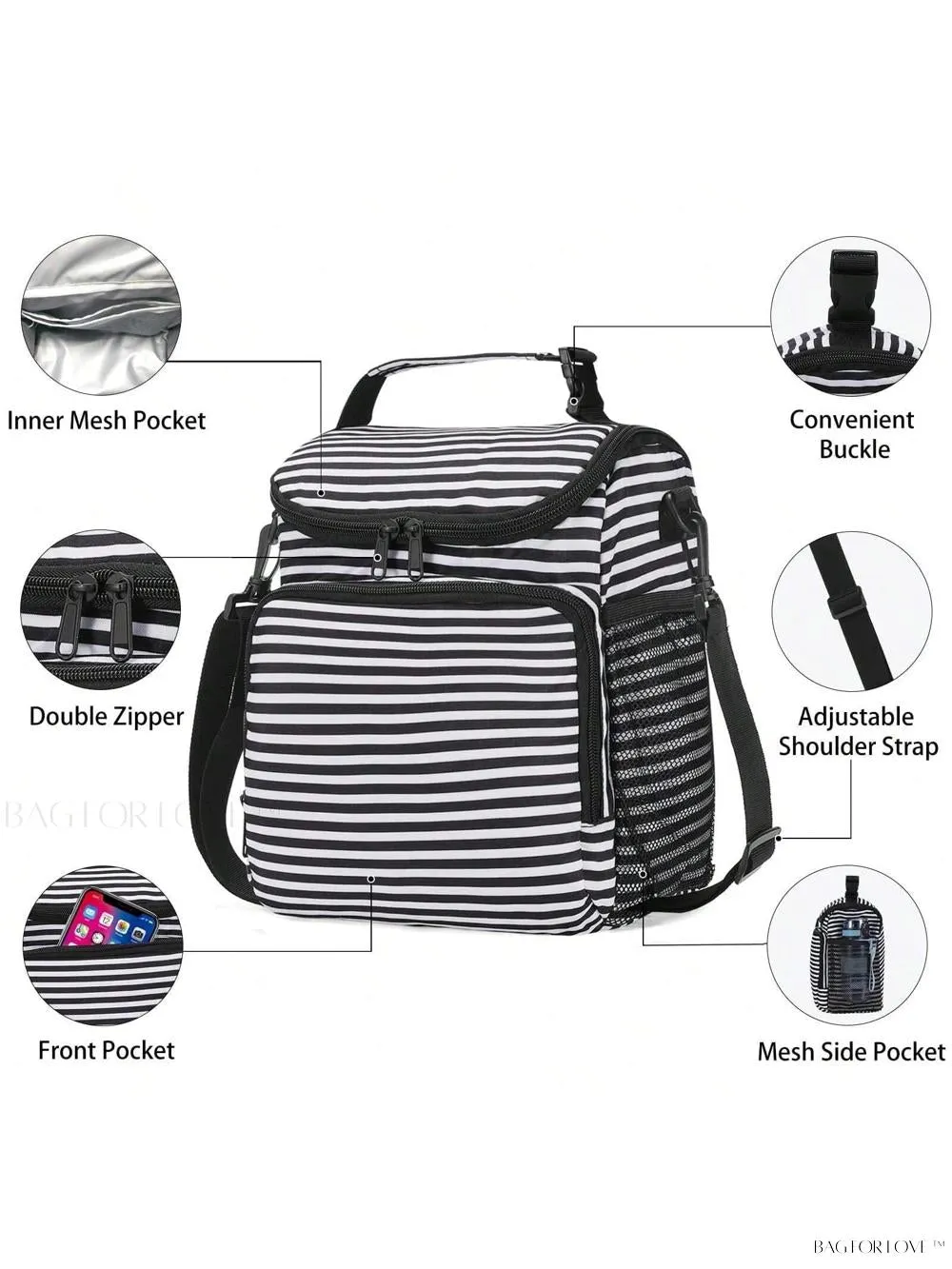 BagForLove - Insulated Lunch Companion With Adjustable Strap