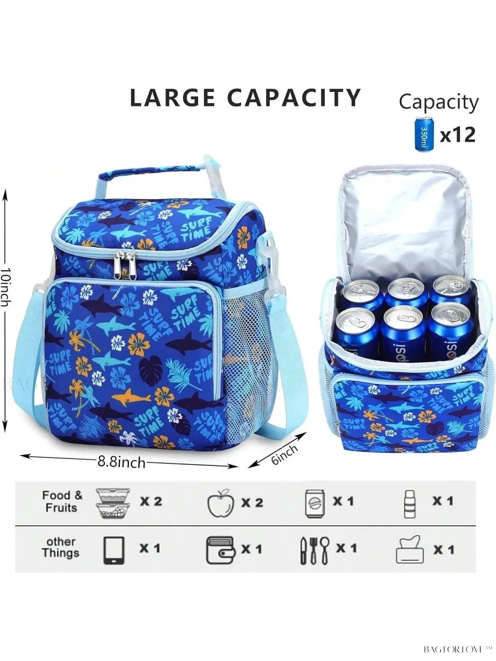 BagForLove - Insulated Lunch Companion With Adjustable Strap