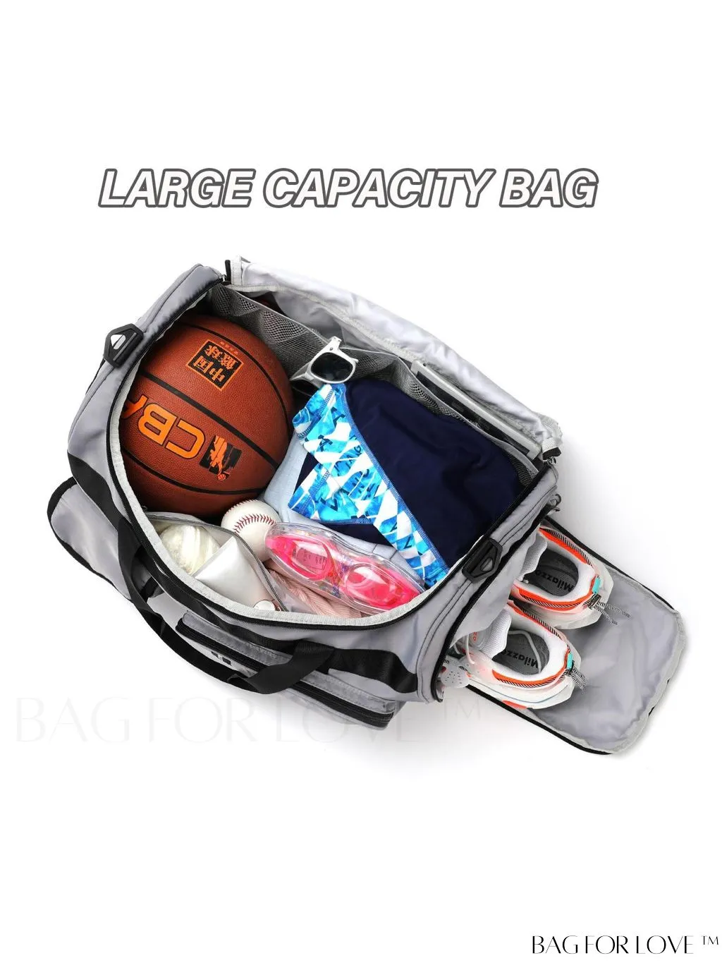 BagForLove - MAXTOP Womens Travel Duffle Bag: Large Capacity with Shoe Compartment, Gym Tote - Dry/Wet Separation