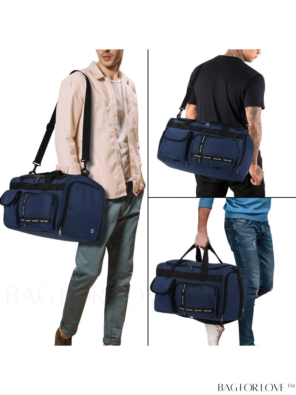 BagForLove - MAXTOP Womens Travel Duffle Bag: Large Capacity with Shoe Compartment, Gym Tote - Dry/Wet Separation