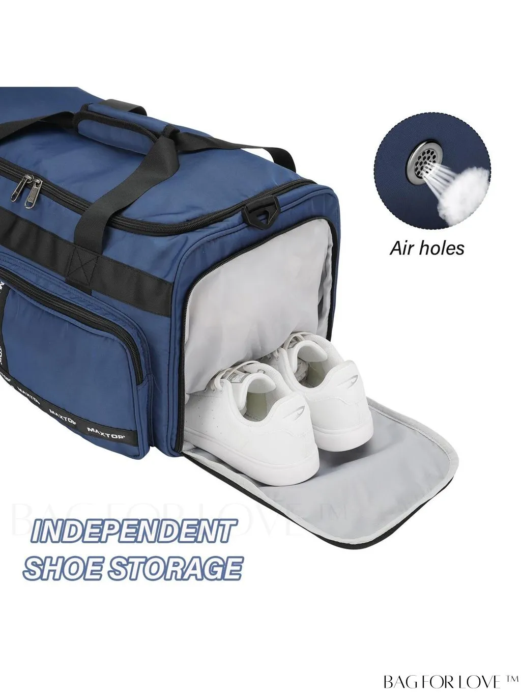 BagForLove - MAXTOP Womens Travel Duffle Bag: Large Capacity with Shoe Compartment, Gym Tote - Dry/Wet Separation