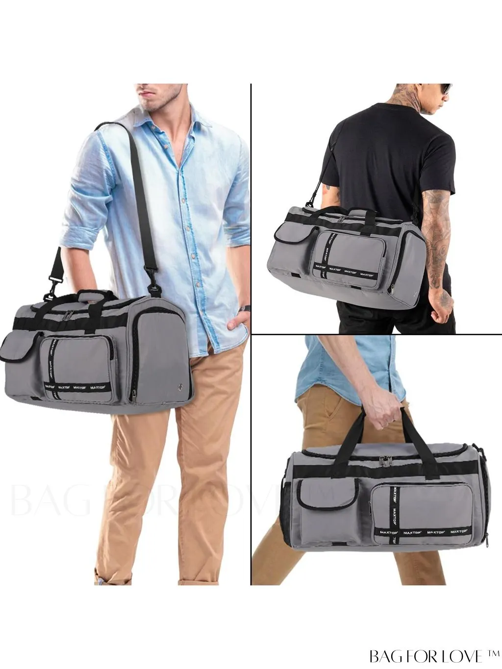 BagForLove - MAXTOP Womens Travel Duffle Bag: Large Capacity with Shoe Compartment, Gym Tote - Dry/Wet Separation