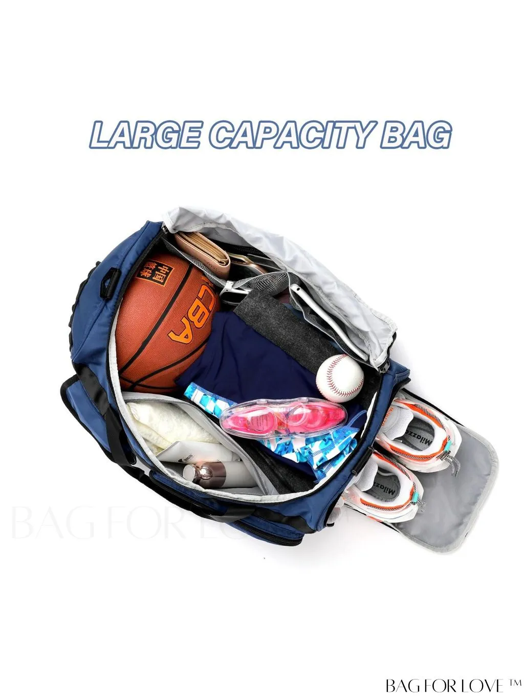 BagForLove - MAXTOP Womens Travel Duffle Bag: Large Capacity with Shoe Compartment, Gym Tote - Dry/Wet Separation