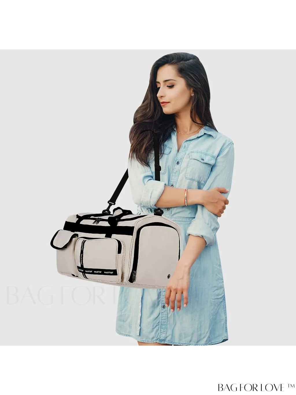 BagForLove - MAXTOP Womens Travel Duffle Bag: Large Capacity with Shoe Compartment, Gym Tote - Dry/Wet Separation