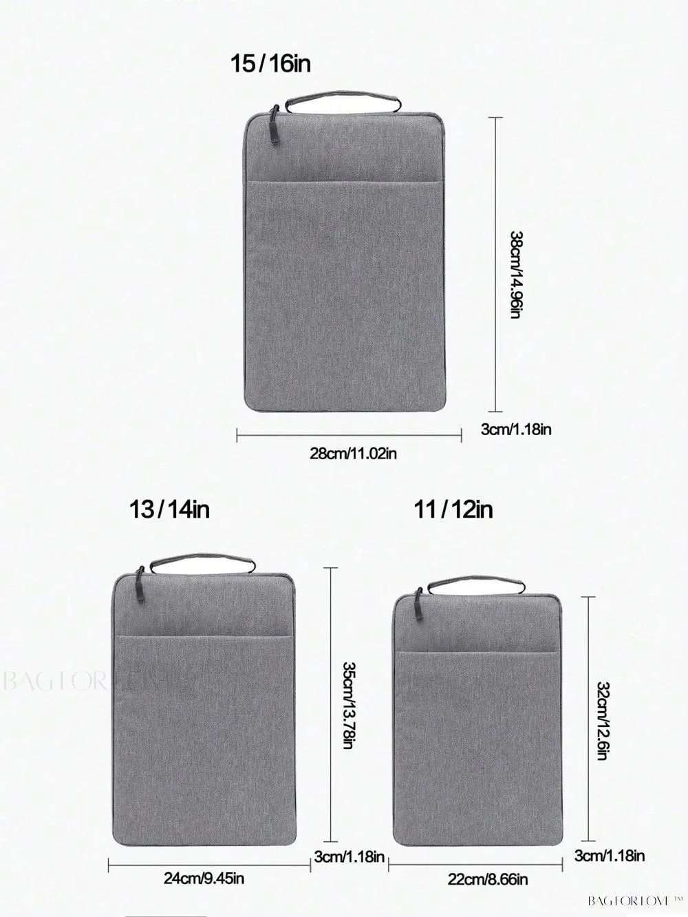 BagForLove - Solid Color File Bag for Small Computers