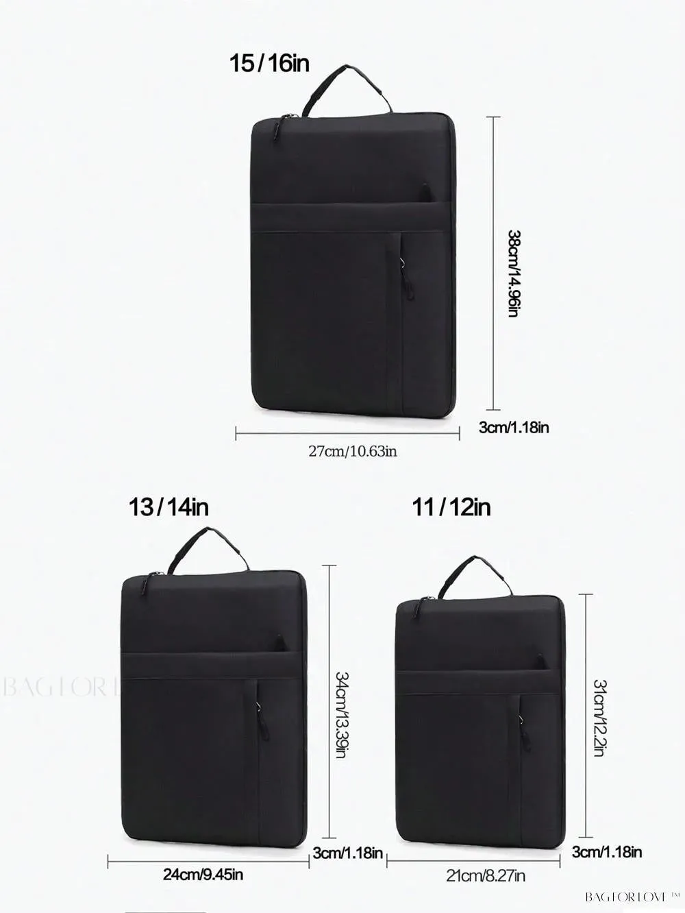BagForLove - Solid Color File Bag for Small Computers