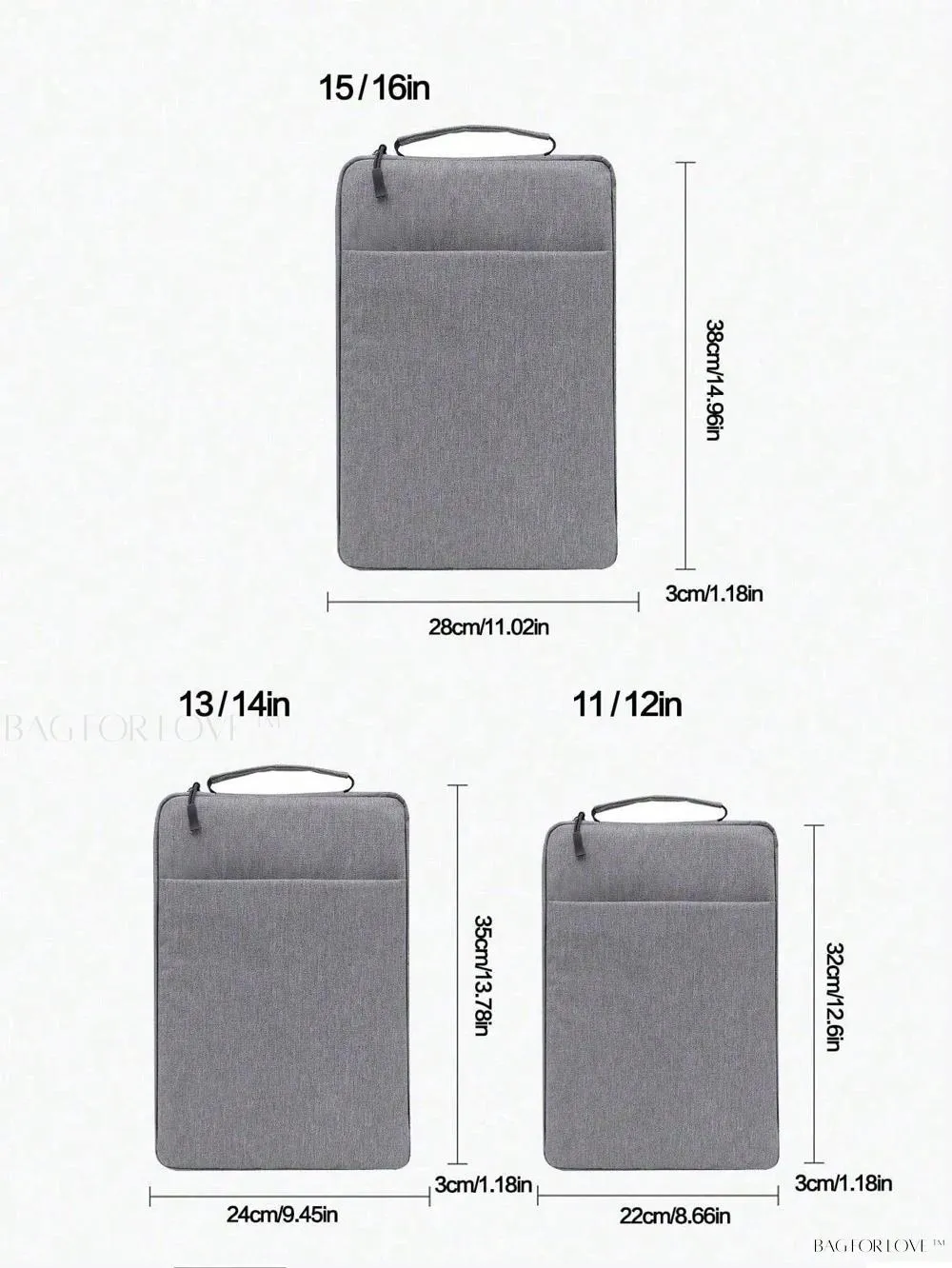 BagForLove - Solid Color File Bag for Small Computers