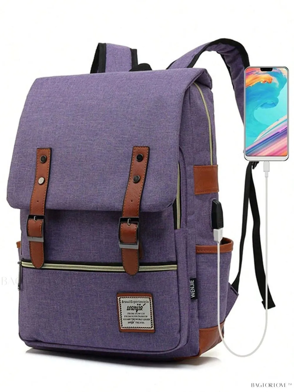 BagForLove - Timeless Style Travel Backpack for Women with Notebook Compartment and Charger