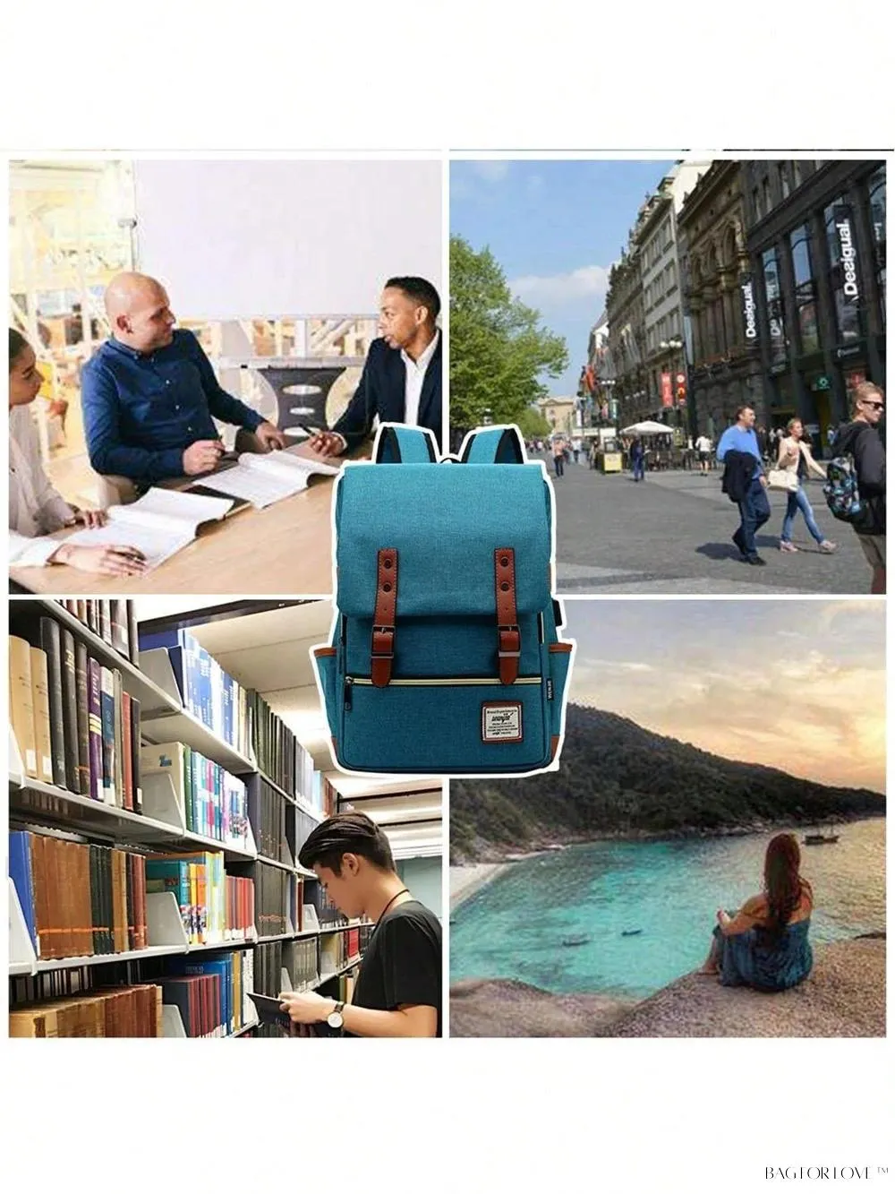BagForLove - Timeless Style Travel Backpack for Women with Notebook Compartment and Charger