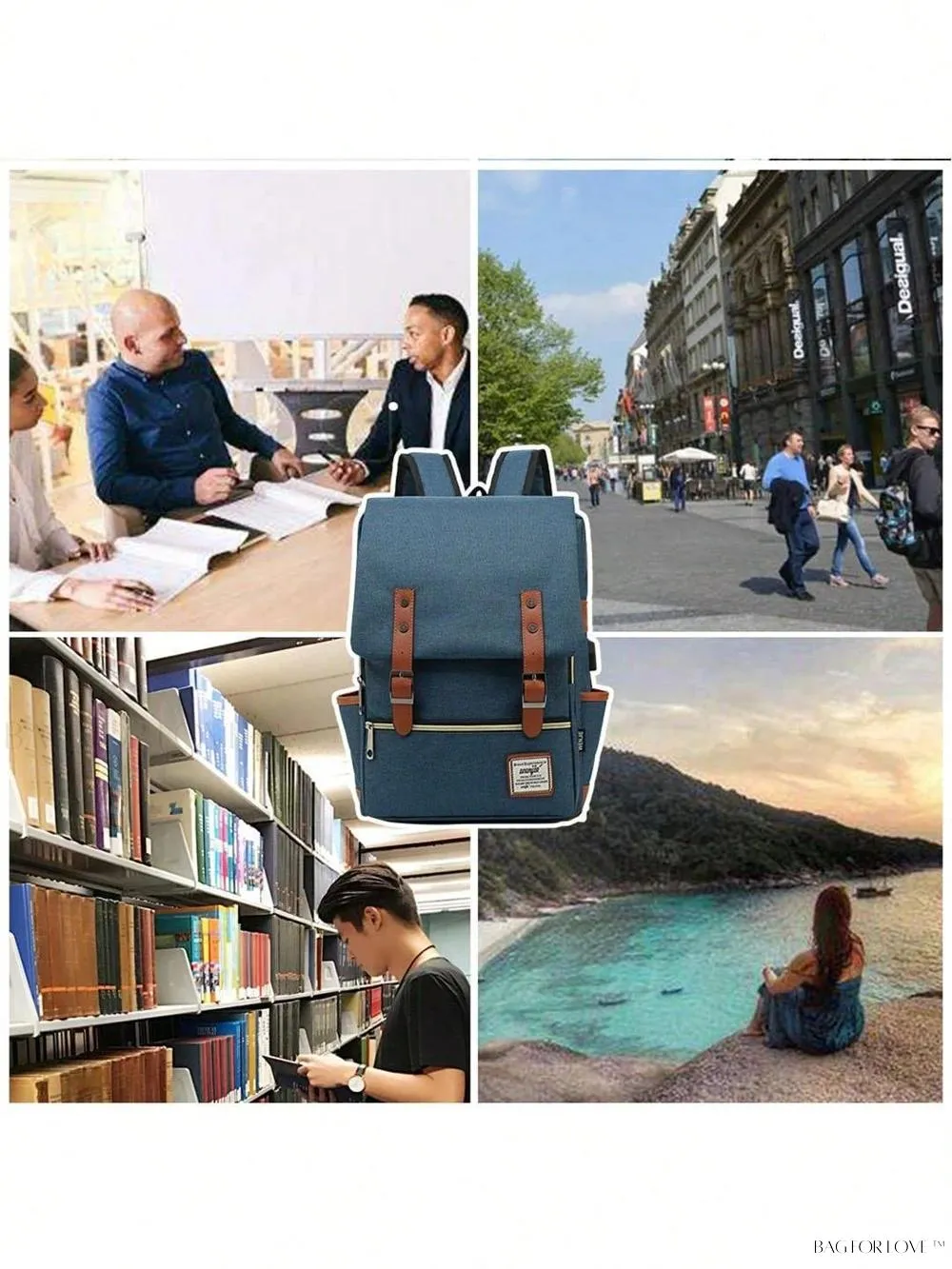 BagForLove - Timeless Style Travel Backpack for Women with Notebook Compartment and Charger