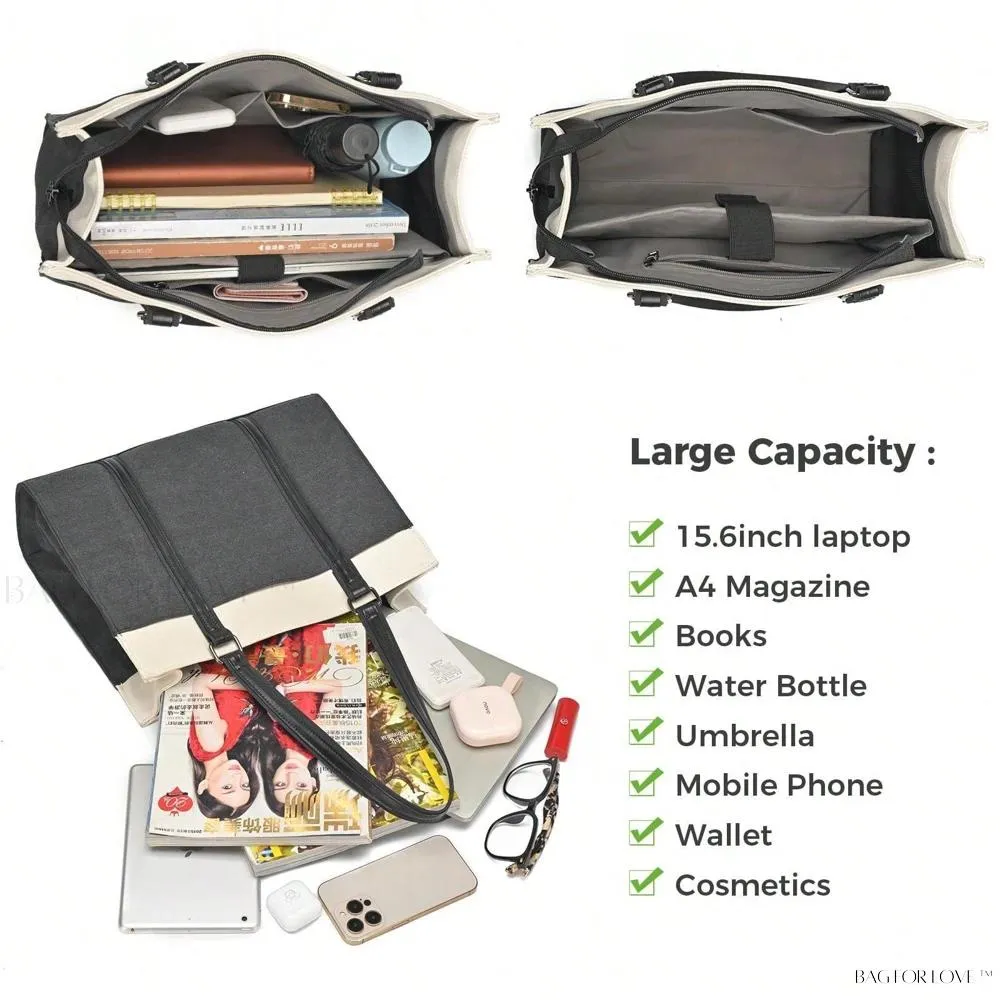 BagForLove - Work Essential Briefcase with Shoulder Strap for Women