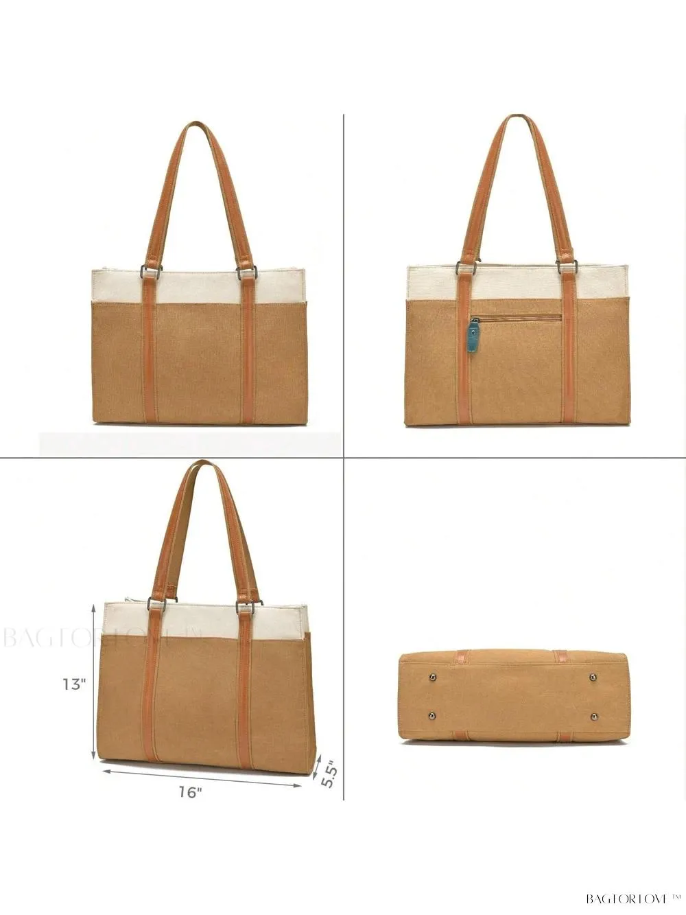 BagForLove - Work Essential Briefcase with Shoulder Strap for Women