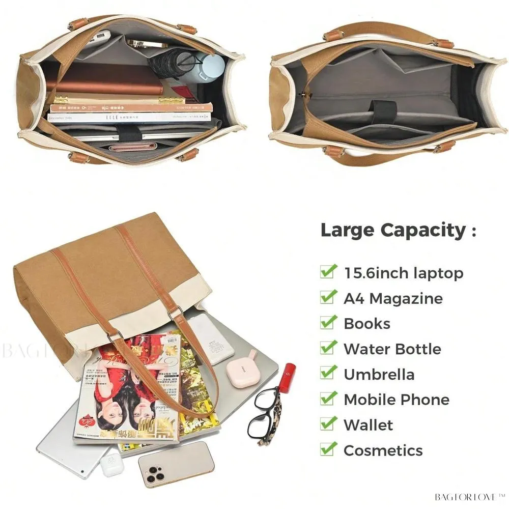 BagForLove - Work Essential Briefcase with Shoulder Strap for Women