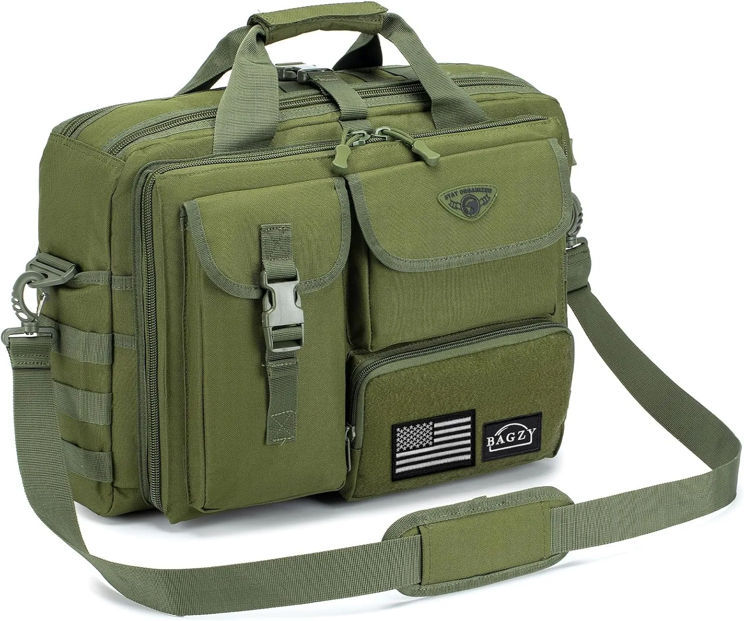 BAGZY Tactical Laptop Bag for Men Multifunctional Tactical Briefcase, Men's Military Messenger Bag 14/15.6/17.3 Inch