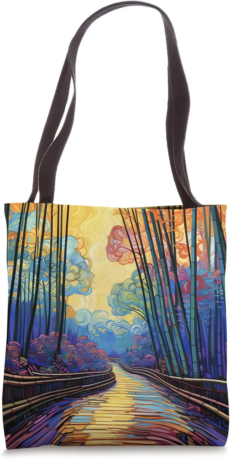 Bamboo Brilliance A Chromatic Adventure in the Forest Tote Bag
