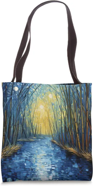 Bamboo's Enigmatic Beauty Starry Nightfall Unveiled Tote Bag