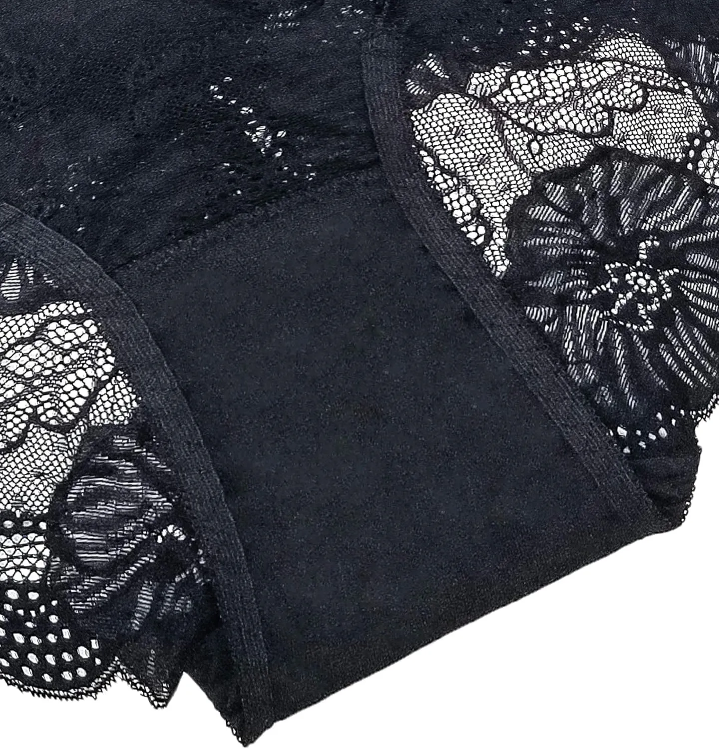 Barbra Lingerie Lace Panties for Women Retro Lace Boyshort Underwear Small to Plus Size Multi Pack