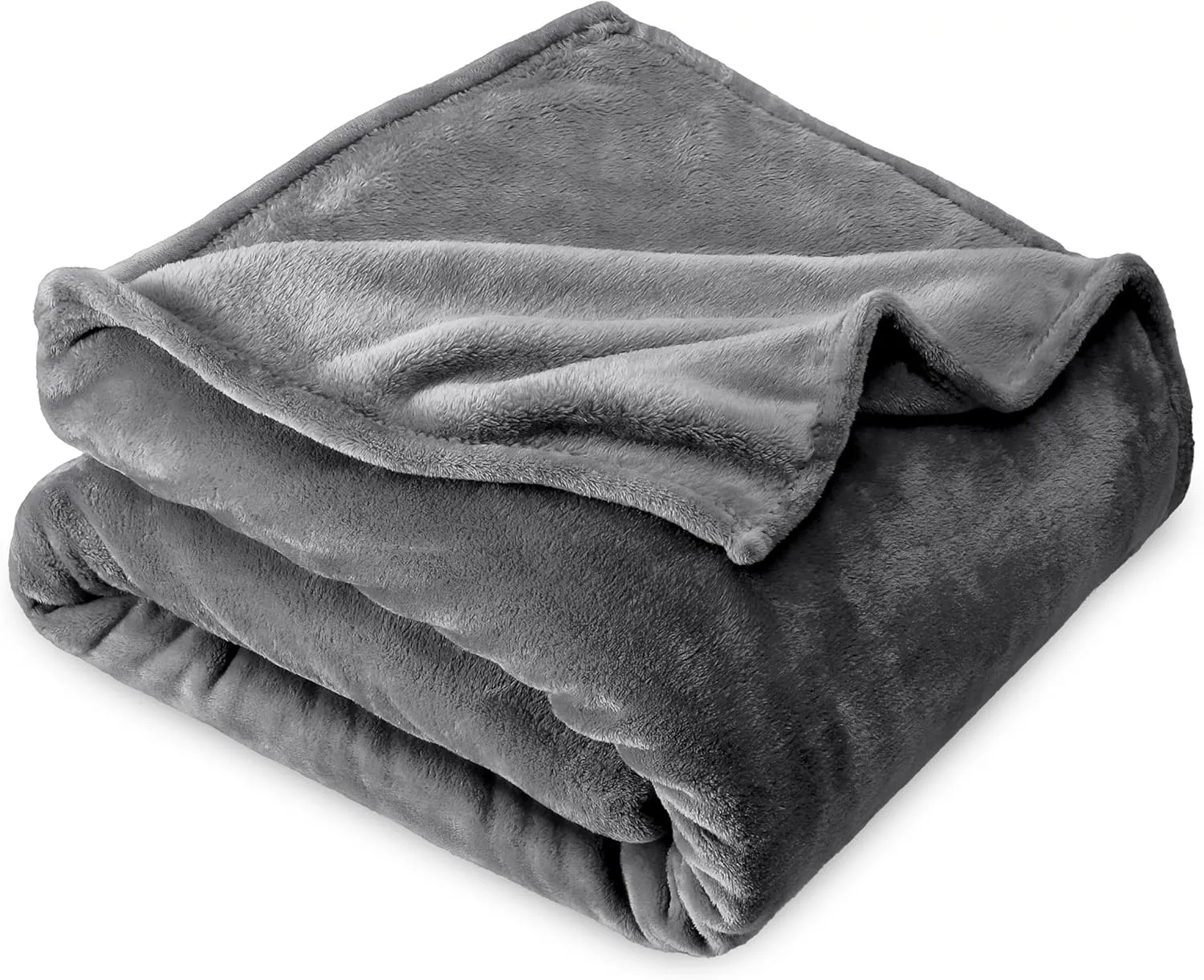 Bare Home Fleece Blanket - Full/Queen - Grey - Lightweight Throw for Bed, Sofa, Couch, Movie Night, Camping, and Travel - Microplush - Cabin Blanket (Full/Queen, Grey)