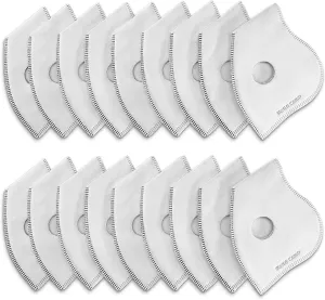 BASE CAMP Activated Carbon Replacement Filters Only for M PRO, M Plus or M Cross Mask,N Plus Mask (18 Pack)
