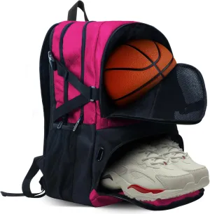Basketball Backpack, Waterproof basketball bag with Large Shoe and Ball Compartment, Backpack for Women Men, Sports Equipment Bag for Soccer, Volleyball, Gym, Outdoor, Travel, 30L