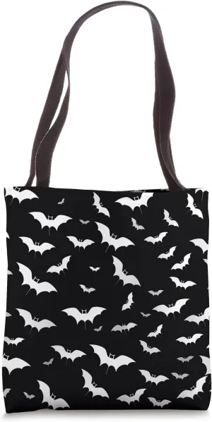 Bat Swarm Pattern Goth Punk Spooky Tote Bag