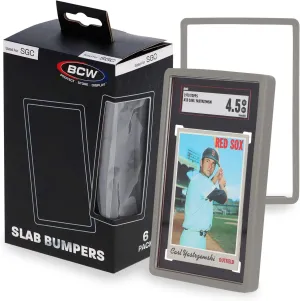 BCW Graded Silver Card Slab Bumpers for SGC | 6-Pack Edge Protectors for Sports & Trading Cards