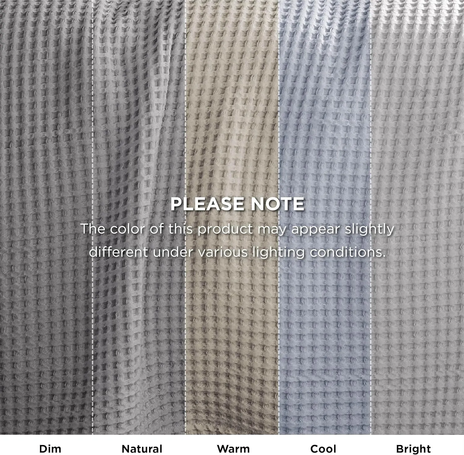 Bedsure 100% Cotton Blanket Queen Size for Summer, Ultra Soft Waffle Weave Queen Blanket for Bed, Lightweight Thin Woven Breathable Bedding Gifts for Women, Men, Kids, Grey, 90" x 90"