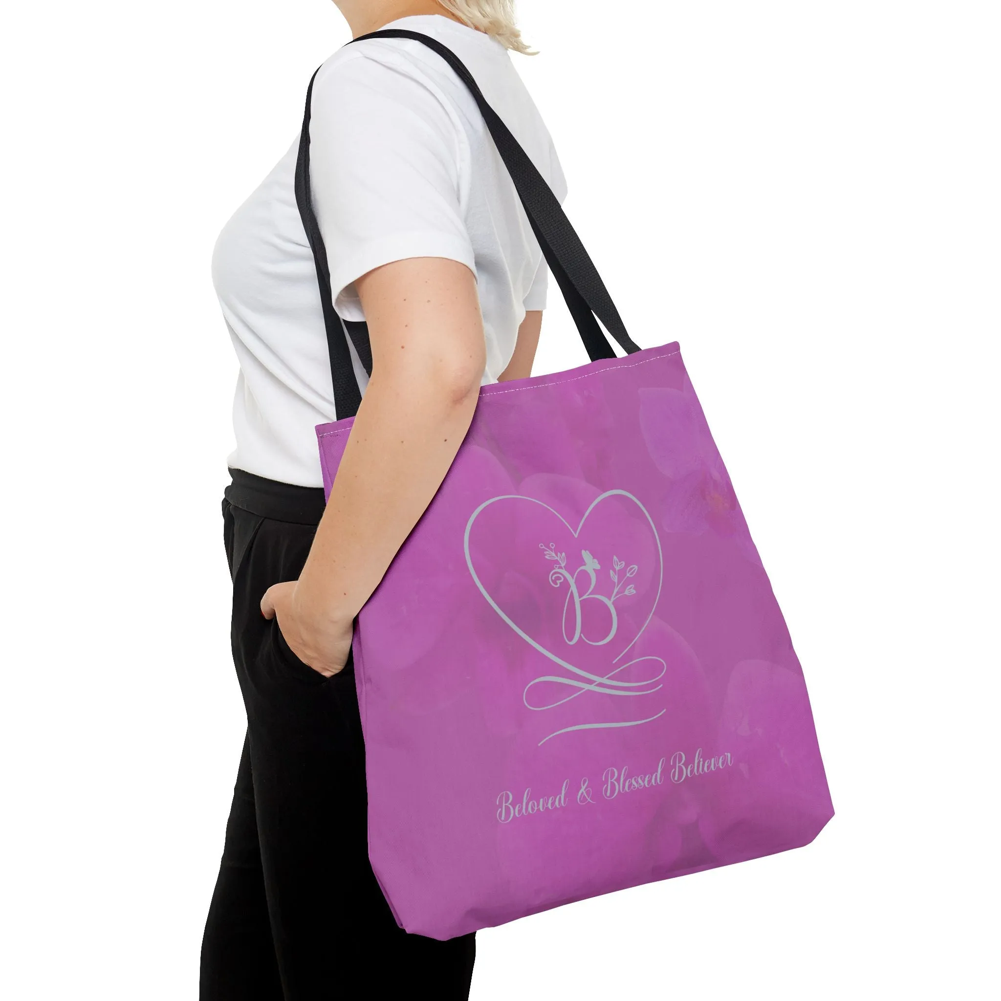 Beloved (Orchid/Dove Grey) Tote Bag (AOP)