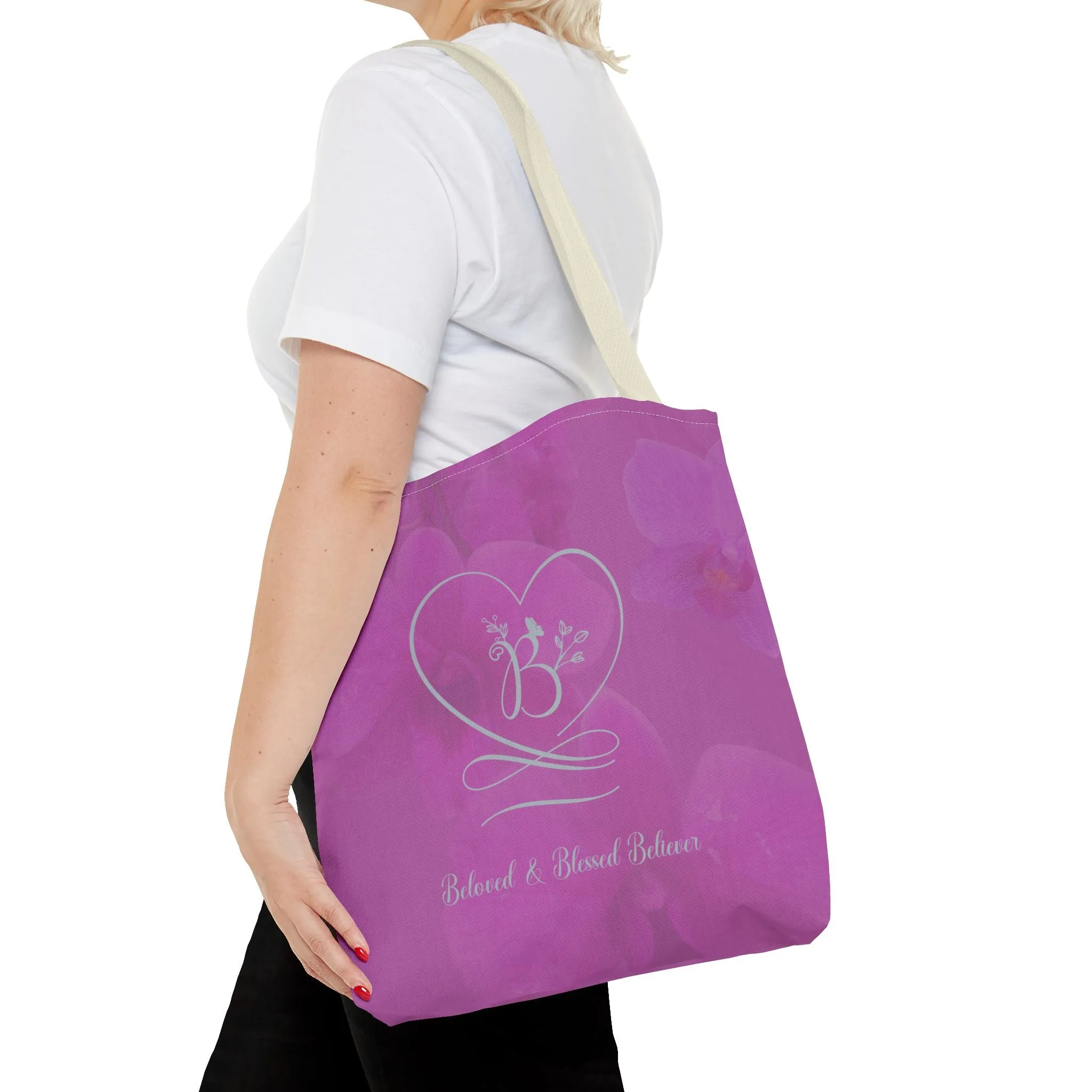 Beloved (Orchid/Dove Grey) Tote Bag (AOP)