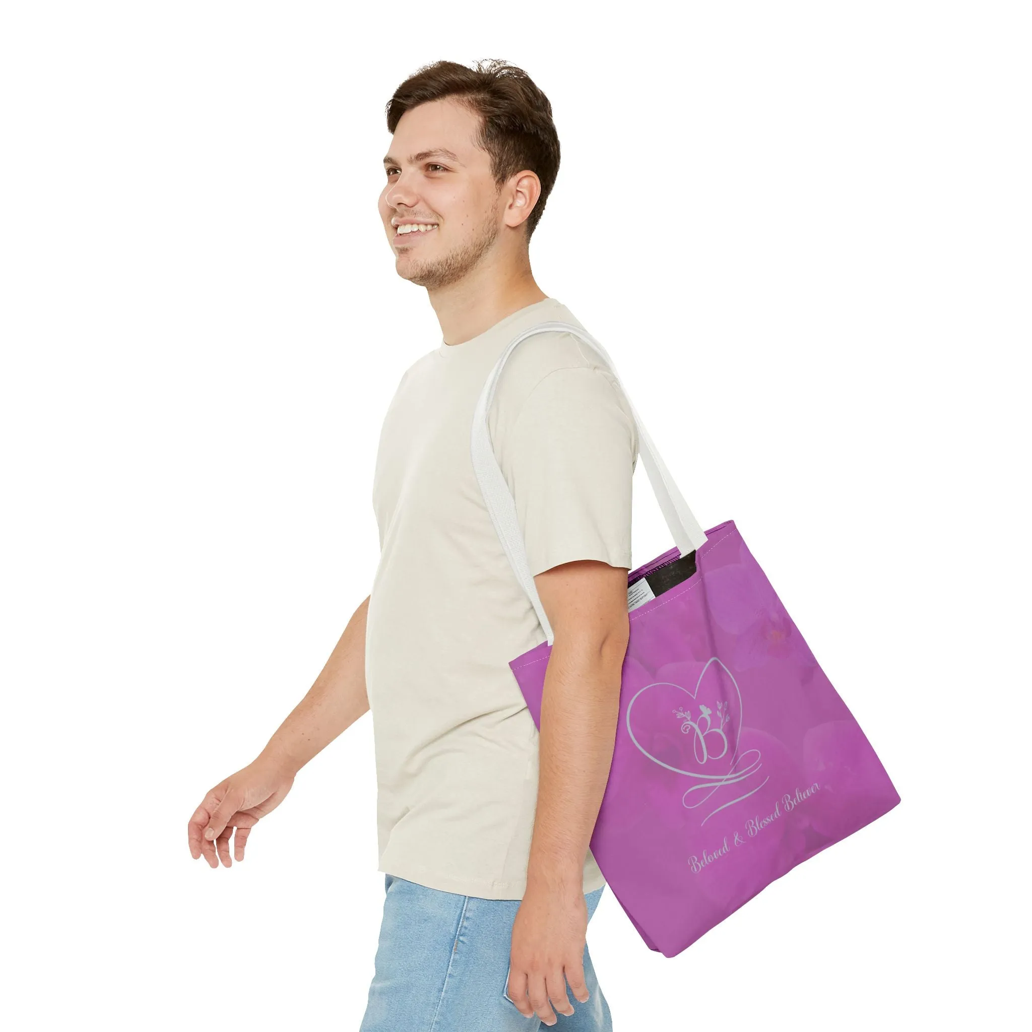 Beloved (Orchid/Dove Grey) Tote Bag (AOP)