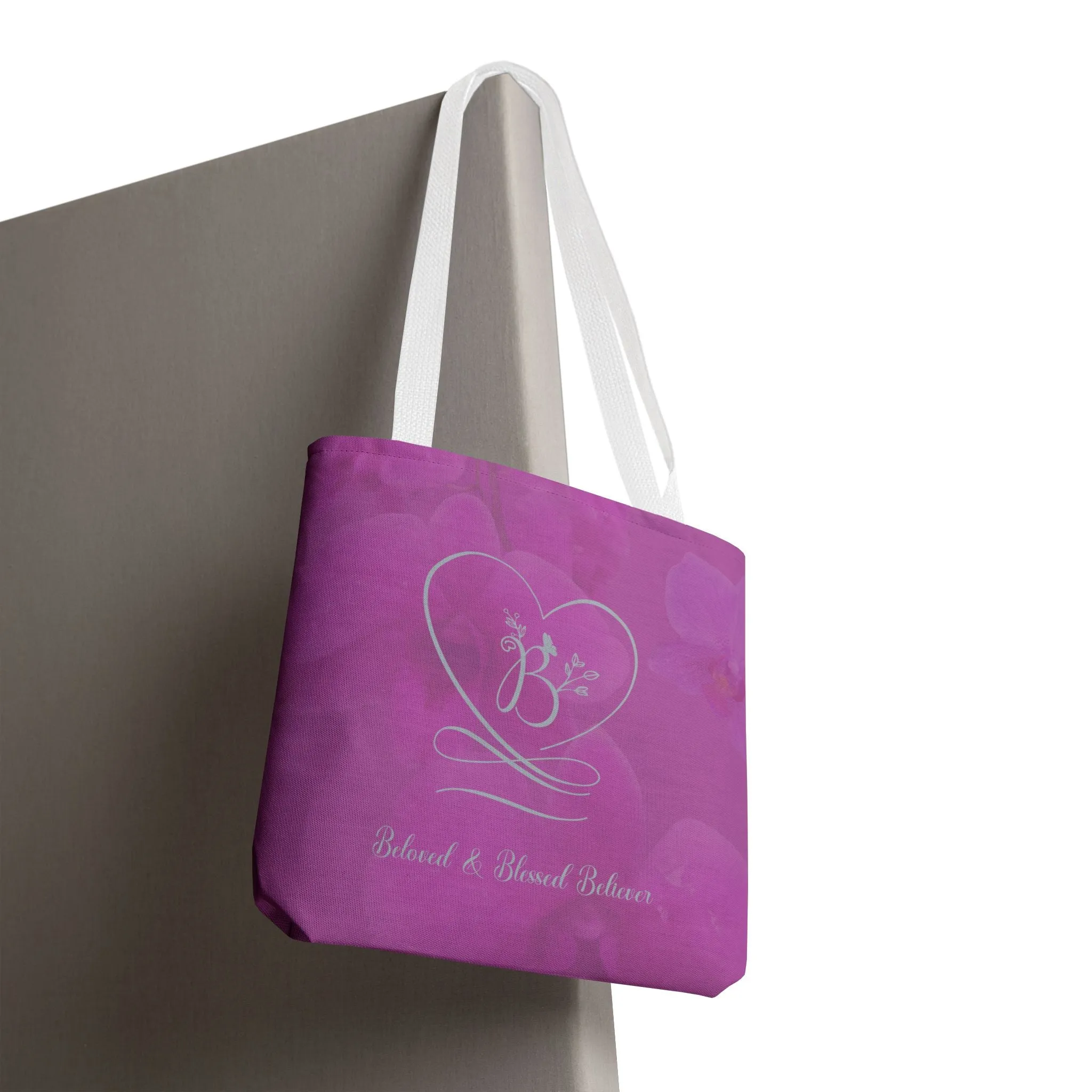Beloved (Orchid/Dove Grey) Tote Bag (AOP)