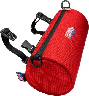 Bicycle Barrel Bag - Water-Resistant, Tear-Resistant, Industrial Grade Ballistic Nylon with Universal Mounting System - Red