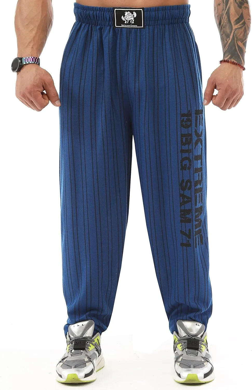 BIG SAM SPORTSWEAR COMPANY Men's Baggy Sweatpants with Pockets, Oldschool Loose Fit Gym Pants