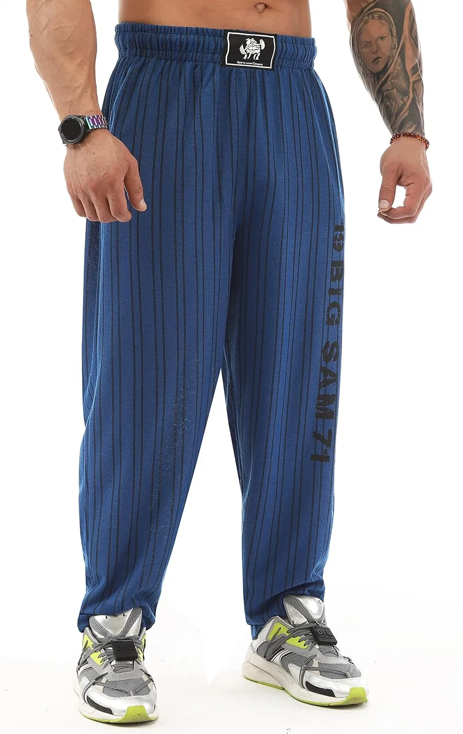 BIG SAM SPORTSWEAR COMPANY Men's Baggy Sweatpants with Pockets, Oldschool Loose Fit Gym Pants