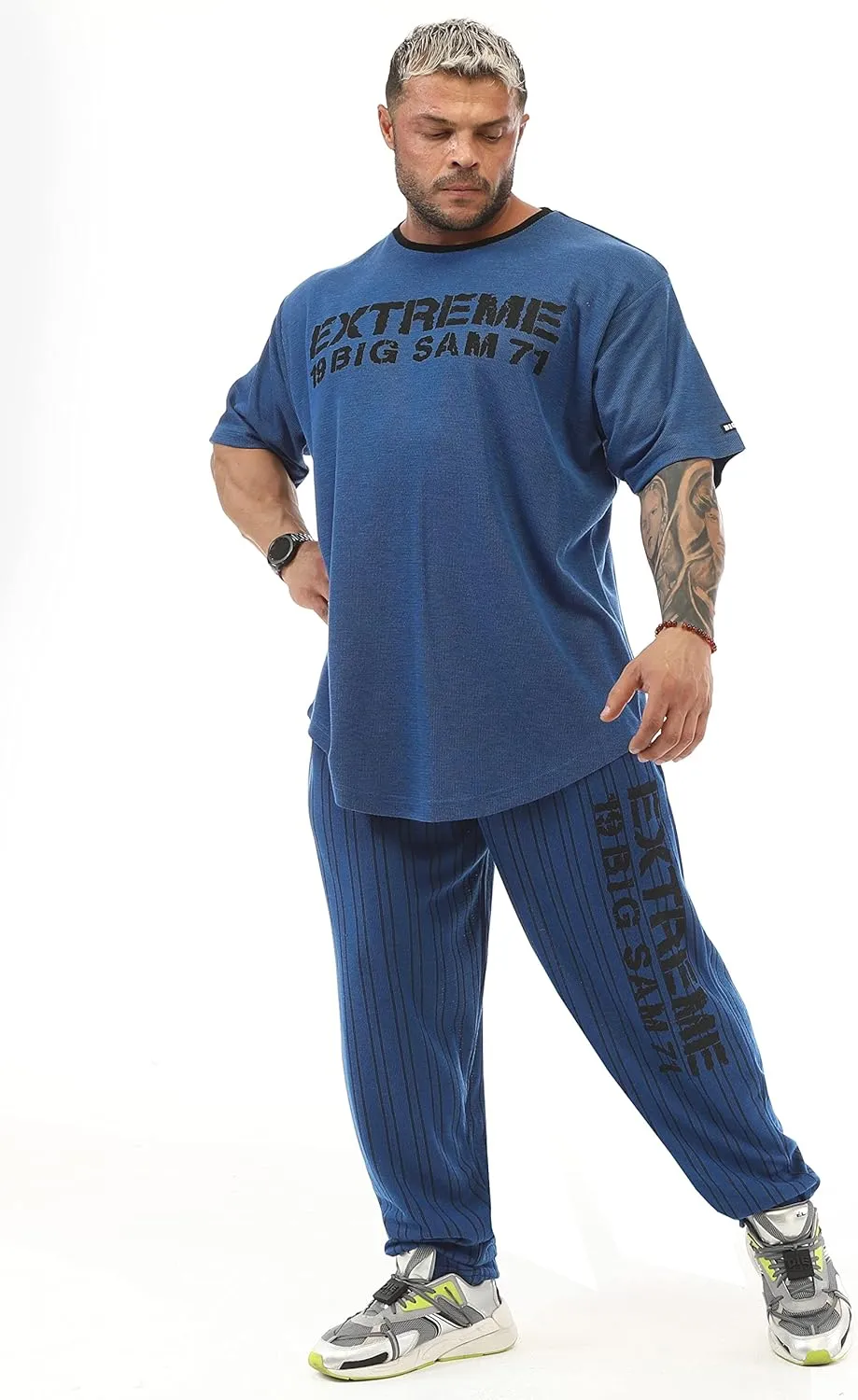 BIG SAM SPORTSWEAR COMPANY Men's Baggy Sweatpants with Pockets, Oldschool Loose Fit Gym Pants