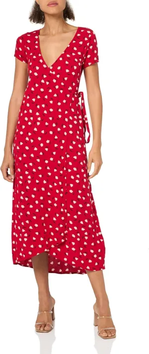 Billabong Women's Wrap Front Midi Length Dress