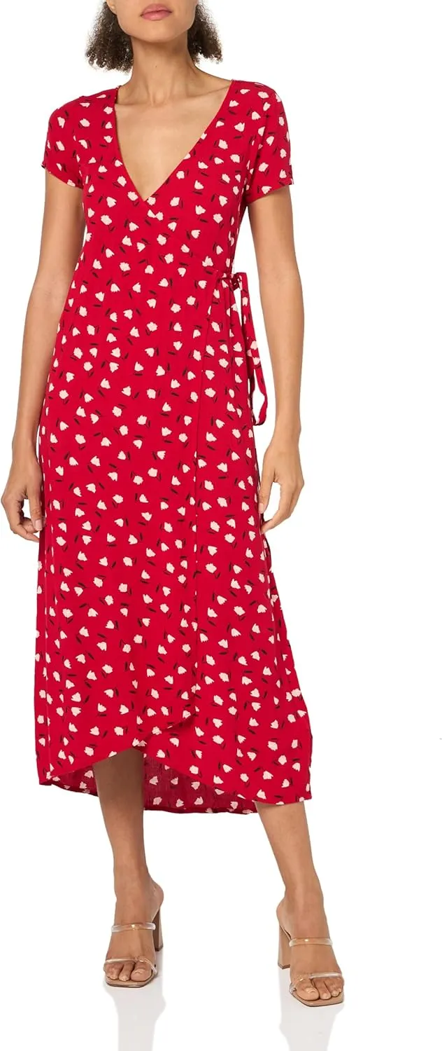 Billabong Women's Wrap Front Midi Length Dress