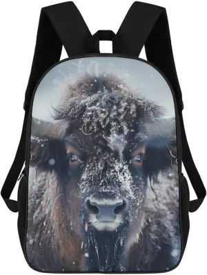 Bison Snowstorm Laptop Backpack for Men Women 17 Inch Travel Computer Bag Lightweight Daypack