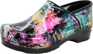 BJORK Swedish Comfort Women's Professional Printed Leather Clogs