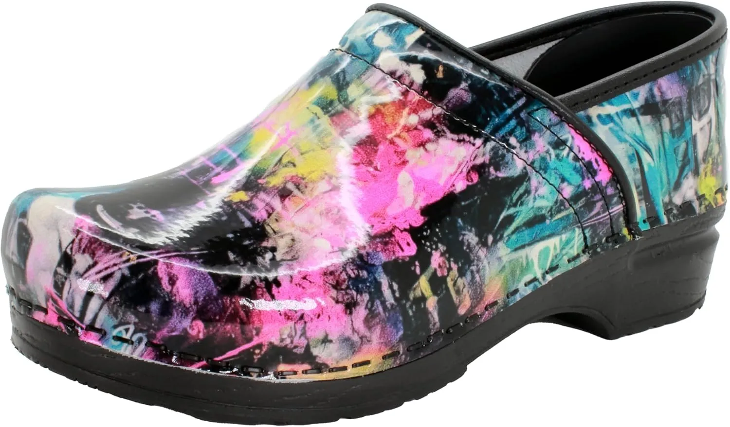 BJORK Swedish Comfort Women's Professional Printed Leather Clogs