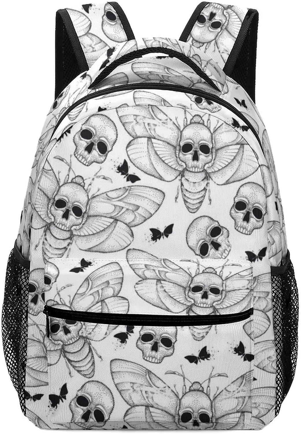 Black Death's Head Hawk Moth Laptop Backpack Fashion Shoulder Bag Travel Daypack Bookbags for Men Women