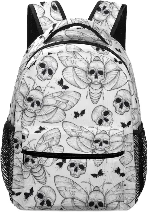 Black Death's Head Hawk Moth Laptop Backpack Fashion Shoulder Bag Travel Daypack Bookbags for Men Women