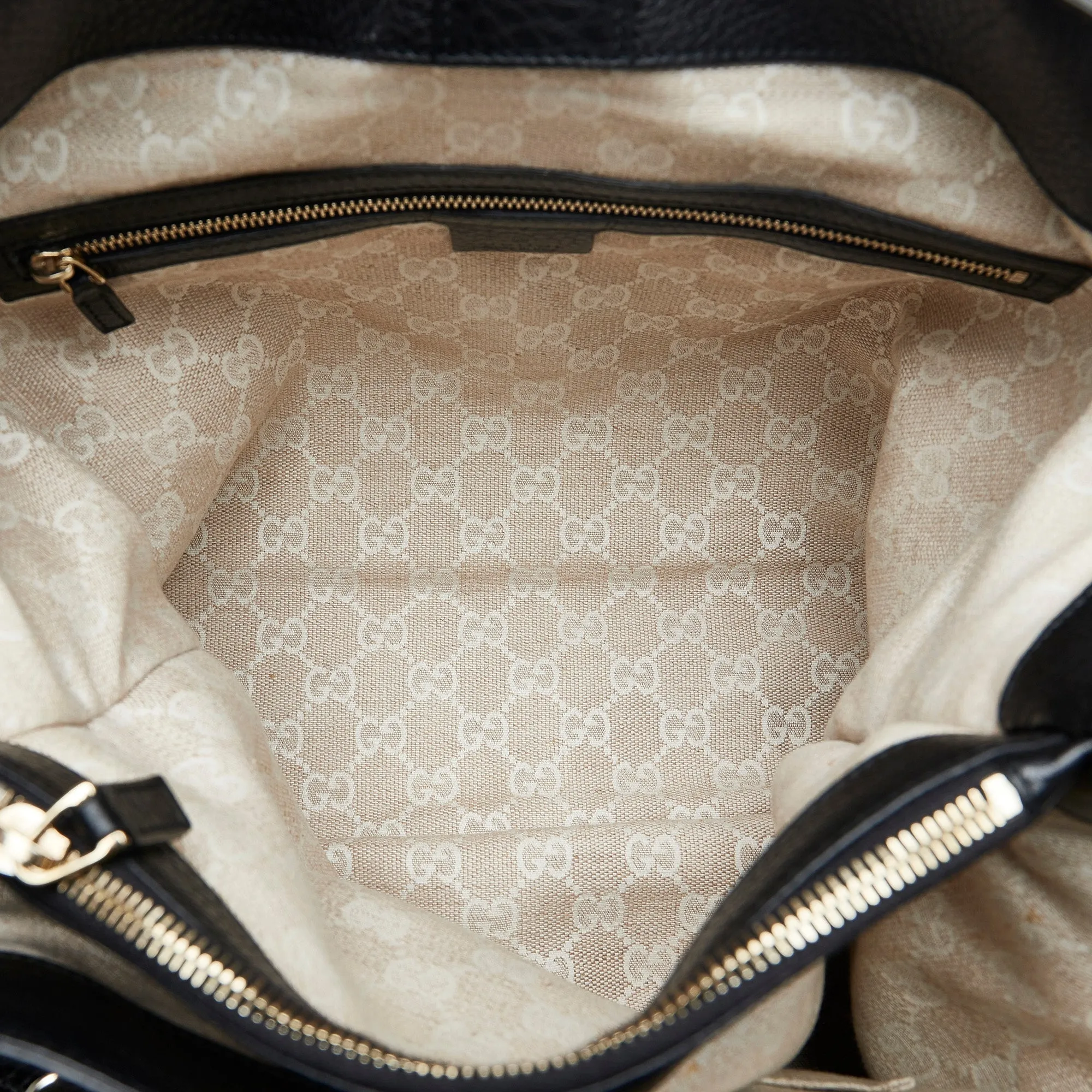 Black Gucci Medium Bamboo Diana Tote