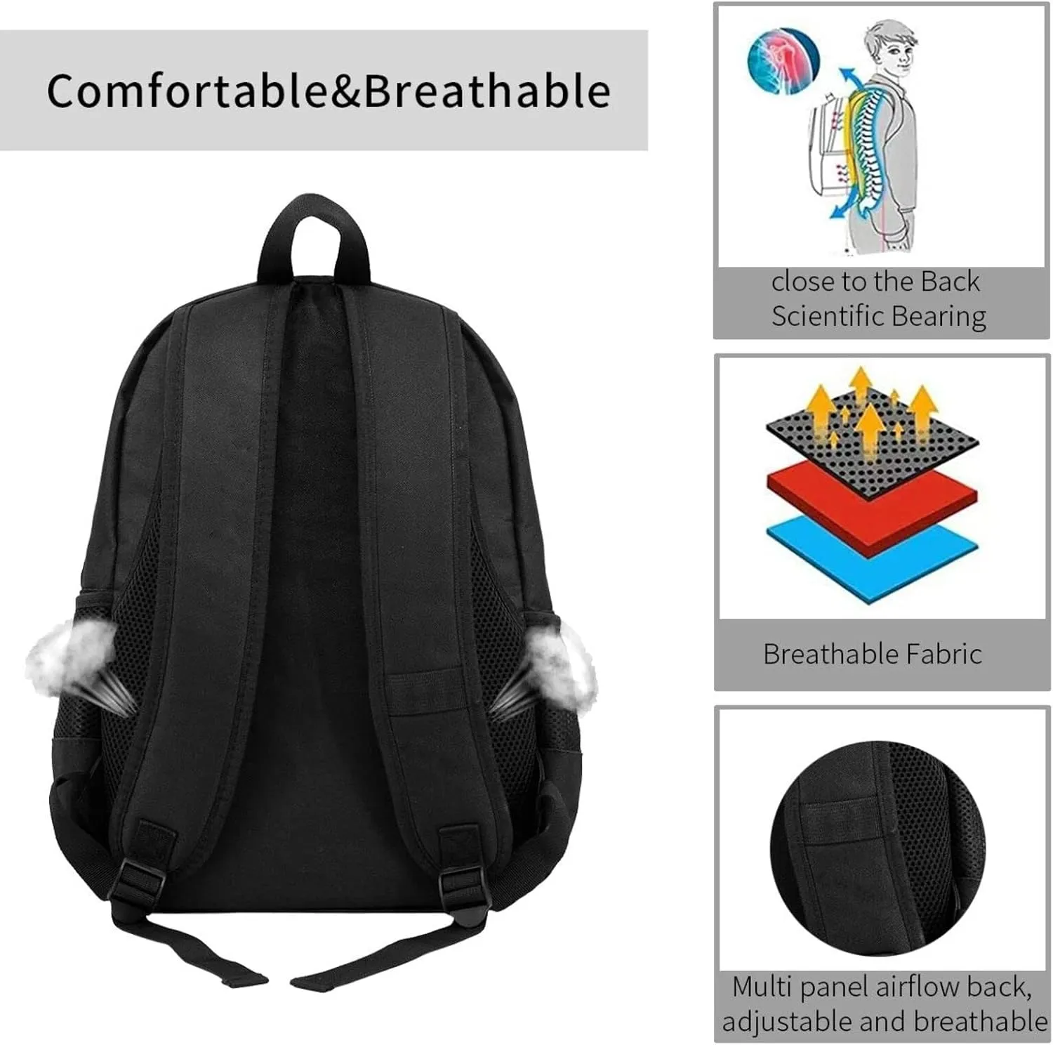 Blue Cartoon Shark Print Storage Bag, Shoulder Bag, Leisure Bag, Large Capacity Leisure Travel Shoulder Bag